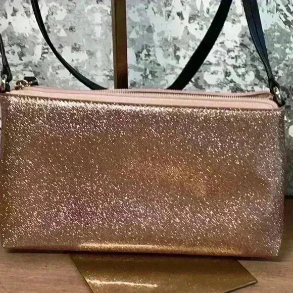 Kate Spade Glitter Pink Crossbody with Black Bow - Picture 3 of 12